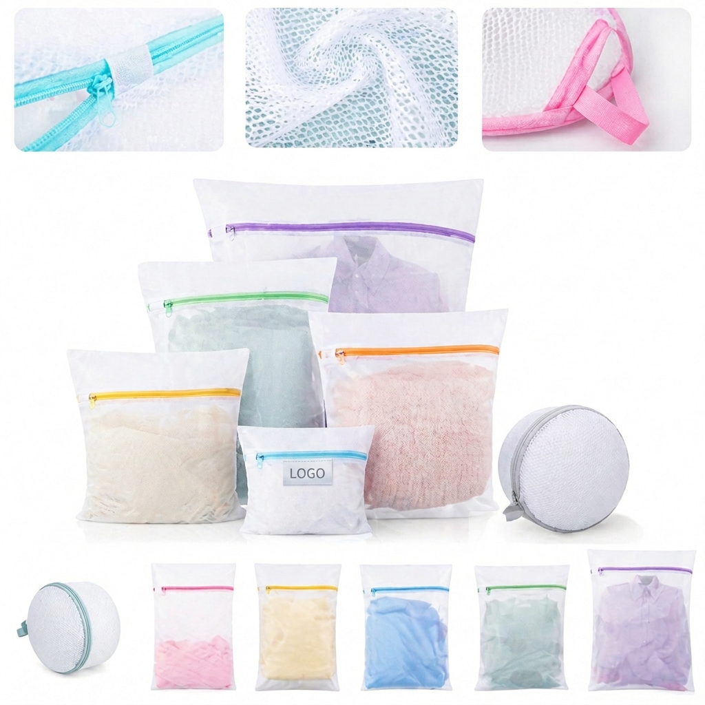 Protective Zippered Mesh Laundry Bag for Sensitive Fabrics