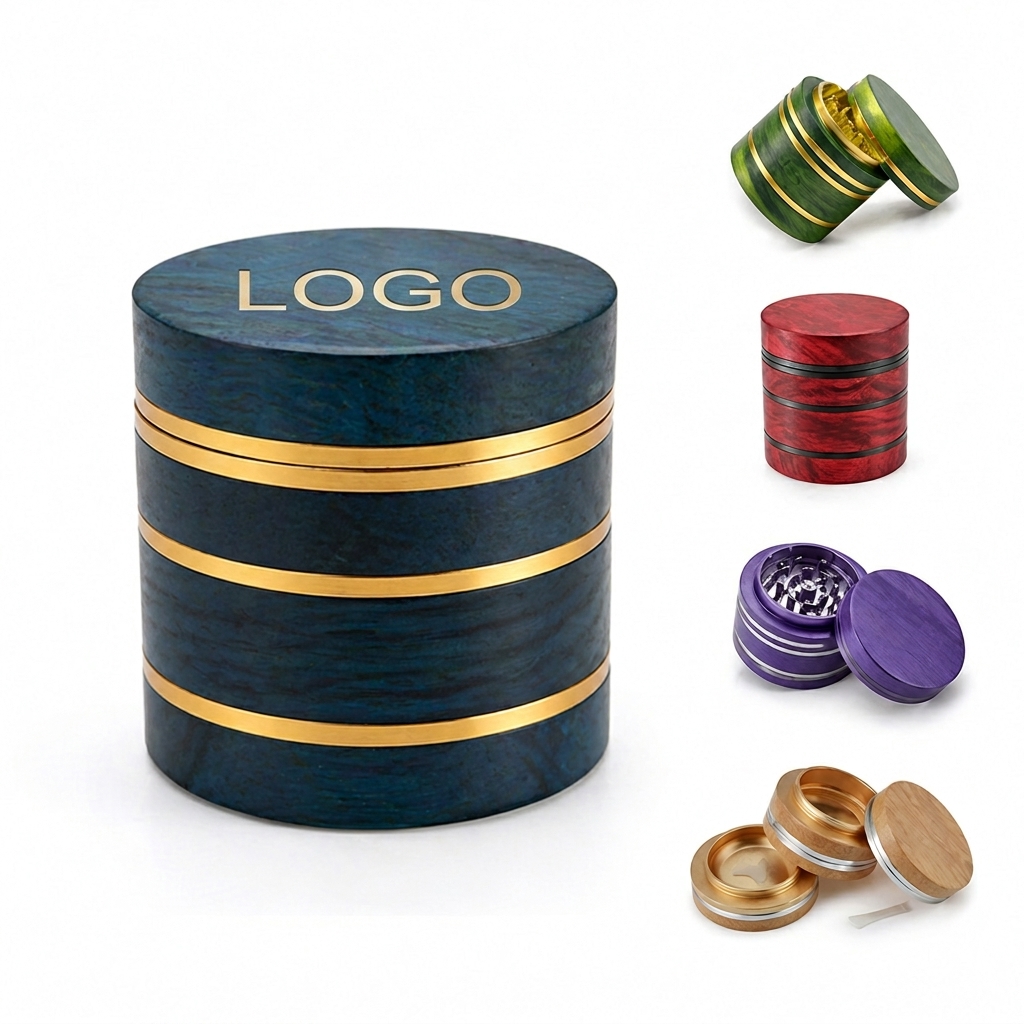 Multi-Layer Wood-Grain Spice Mill with Integrated Sifter
