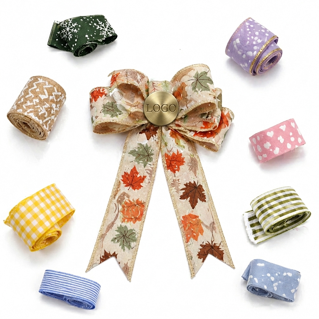 Multi-Season Wired Edge Fabric Crafting Ribbon Assortment