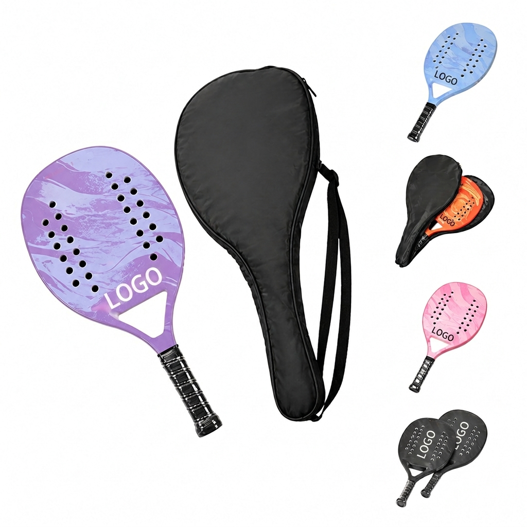 Lightweight Carbon Fiber Padel Racket with Protective Carrying Bag