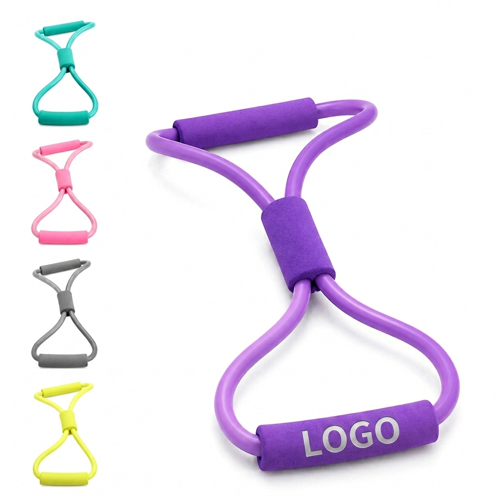 Figure-Eight Resistance Exercise Band with Foam Grips