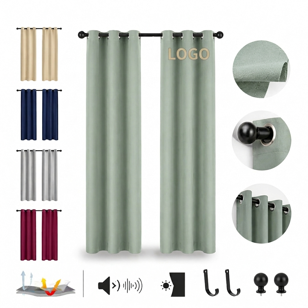 Premium Total-Darkness Blackout Drapery Set for Professional Hospitality
