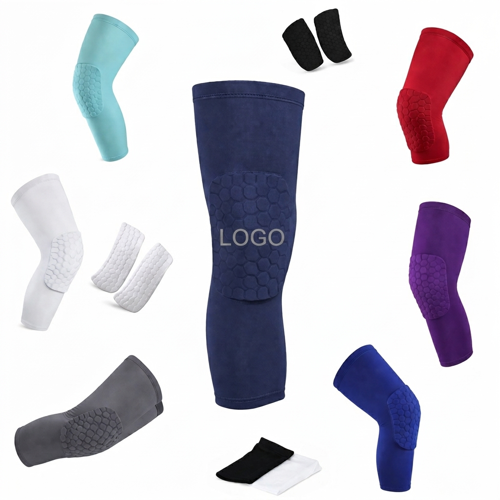 Impact-Resistant Honeycomb Padded Compression Sleeve for Joint Protection