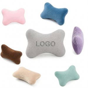 Contoured Bone-Shaped Plush Neck Support Pillow