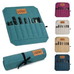 Heavy-Duty Roll-Up Chef Knife Carrier with Water-Resistant Finish