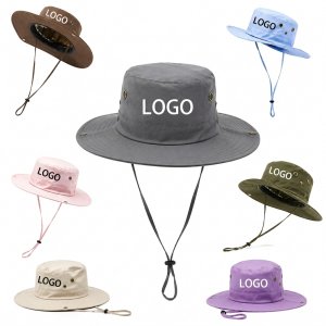 Adjustable Outdoor Booney Hat with Side Snaps and Ventilation Eyelets