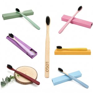 Sustainable Bamboo Manual Toothbrush with Contoured Handle
