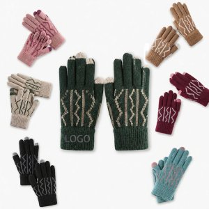 Thermal Tech Knit Gloves with Conductive Fingertips