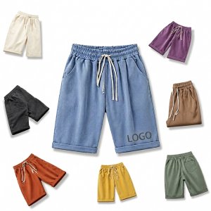 Comfort-Fit High-Waisted Drawstring Shorts with Adjustable Waist
