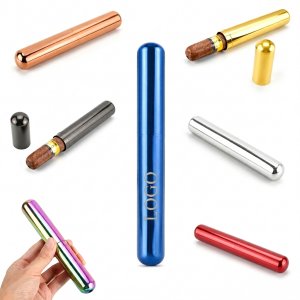 Portable Single Stick Aluminum Cigar Tube with Secure Threaded Seal